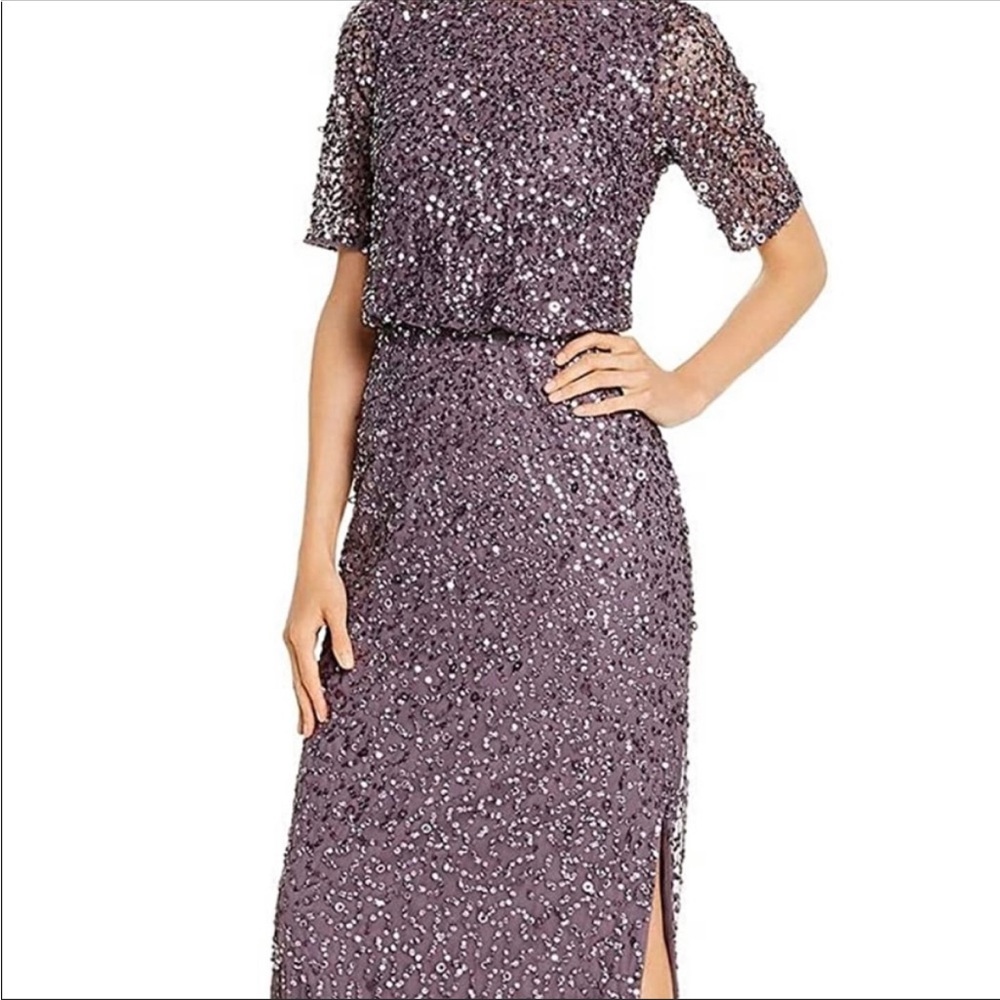 Adrianna papell beaded long dress